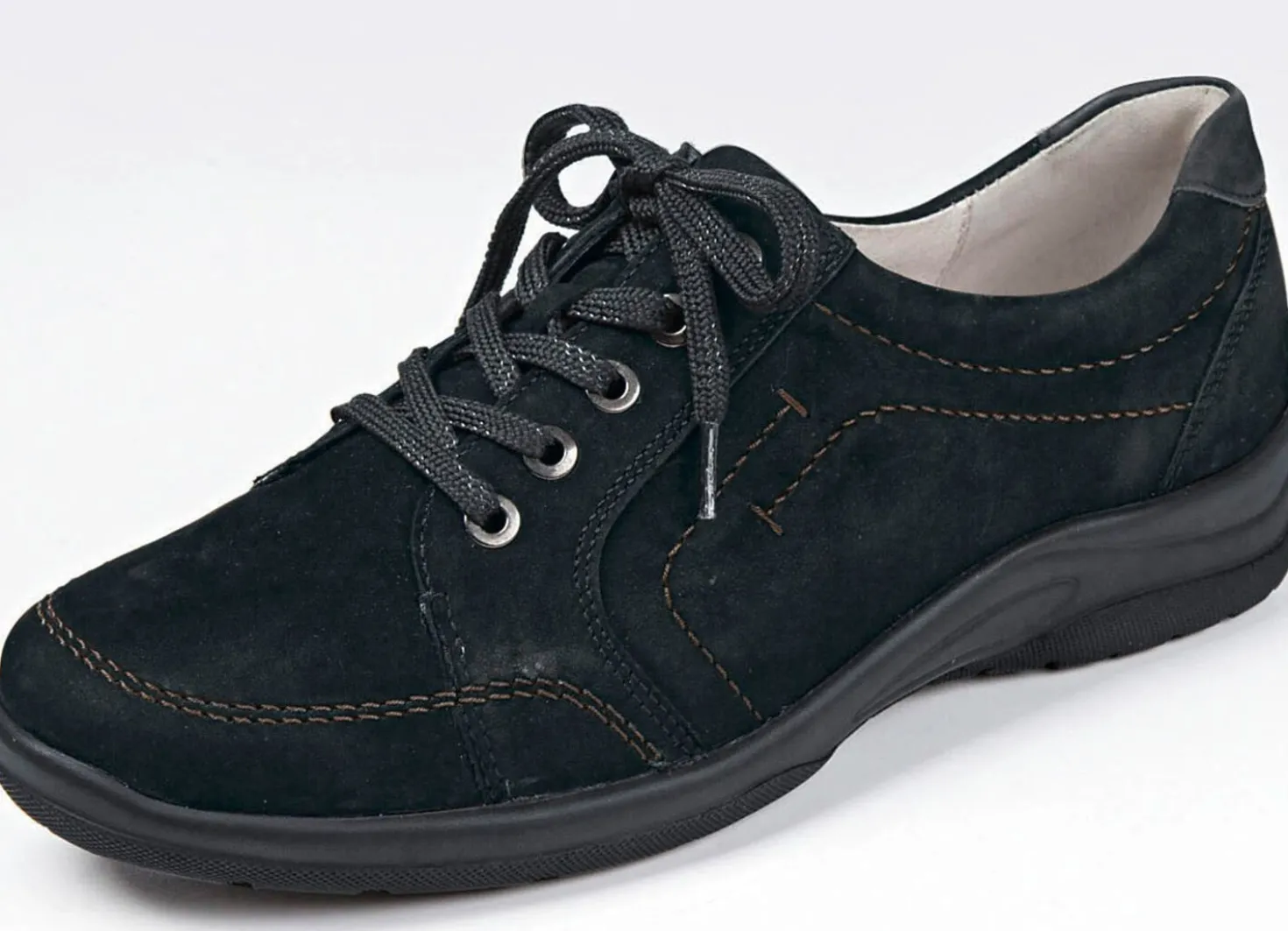 Waldläufer, bequeme Damen-Schnürschuhe, Weite H, mit herausnehmbarem Fußbett