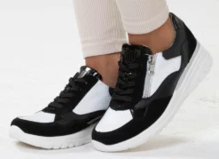 Waldläufer, bequeme Damen-Schnürschuhe, Weite H, mit herausnehmbarem Fußbett