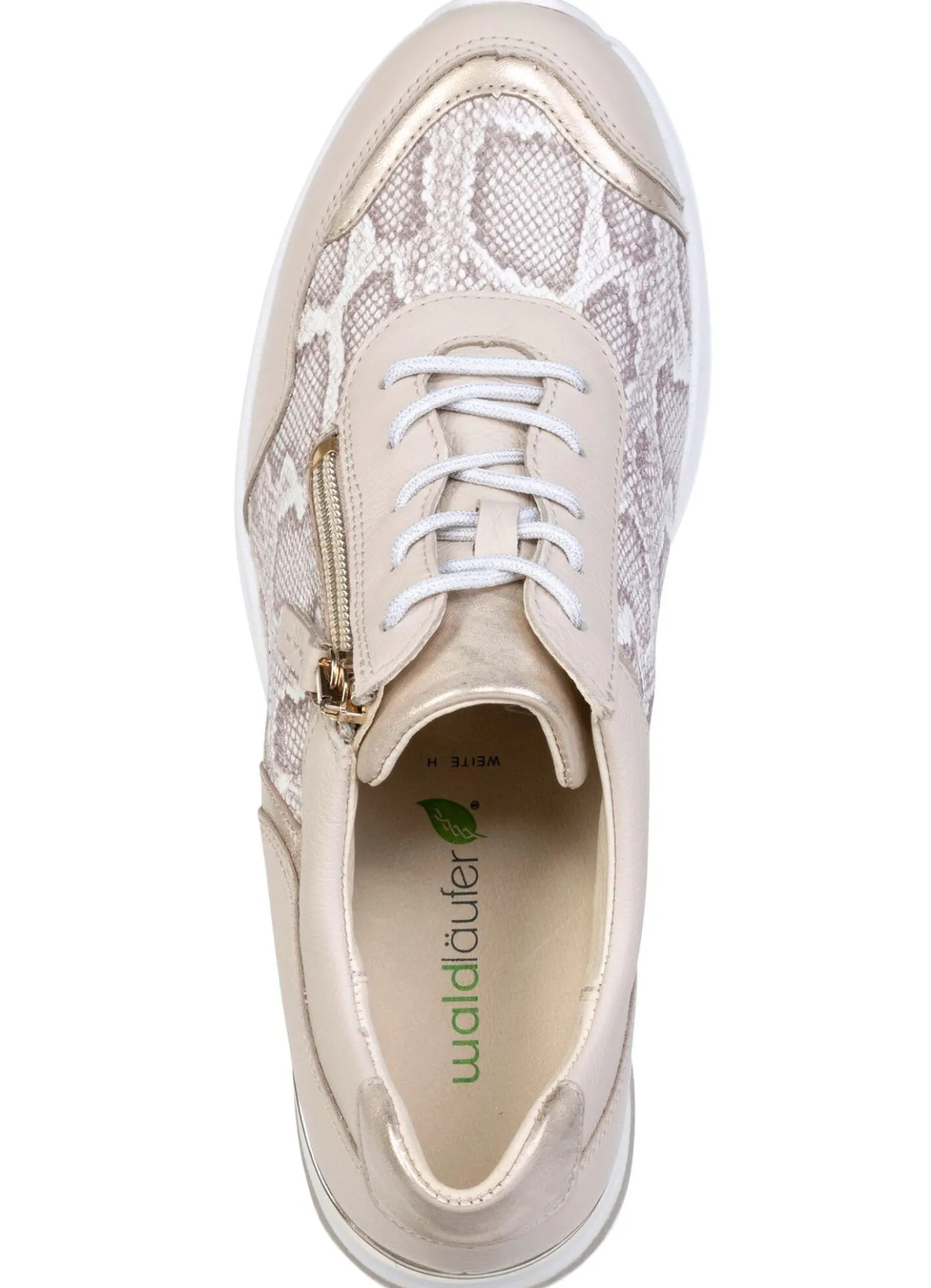 Waldläufer, bequeme Damen-Schnürschuhe, Weite H, mit herausnehmbarem Fußbett