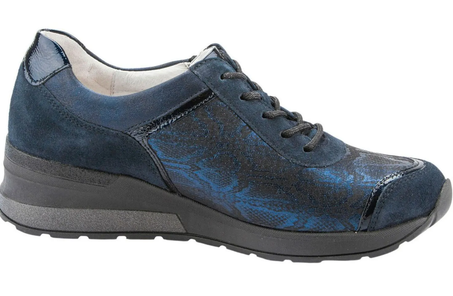 Waldläufer, bequeme Damen-Schnürschuhe, Weite H, mit herausnehmbarem Fußbett