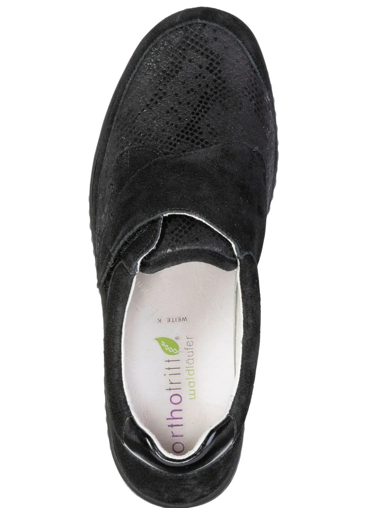 Waldläufer, bequeme Damen-Slipper, Weite K, mit herausnehmbarem Fußbett