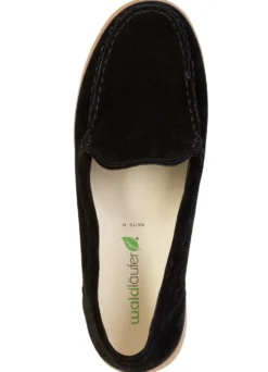 Waldläufer, bequeme Damen-Slipper, Weite H, mit herausnehmbarem Fußbett