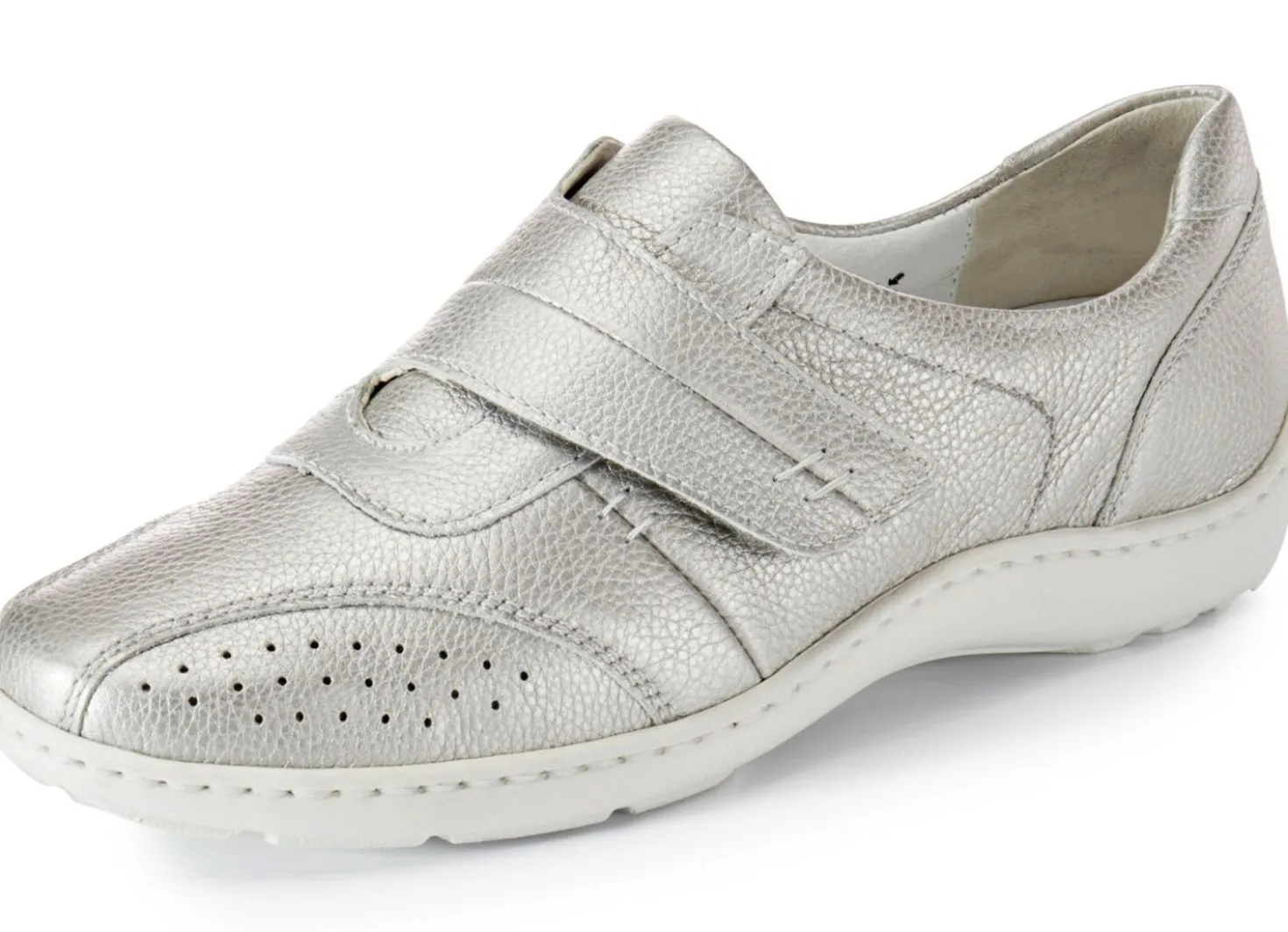 Waldläufer, bequeme Damen-Slipper, Weite H, mit herausnehmbarem Fußbett