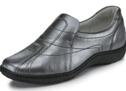 Waldläufer, bequeme Damen-Slipper, Weite H, mit herausnehmbarem Fußbett