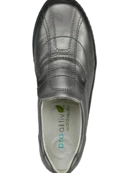 Waldläufer, bequeme Damen-Slipper, Weite H, mit herausnehmbarem Fußbett