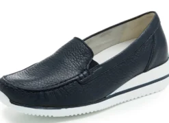 Waldläufer, bequeme Damen-Slipper, Weite H, mit herausnehmbarem Fußbett