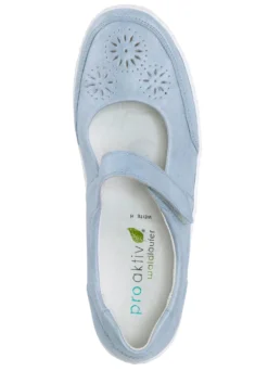 Waldläufer, bequeme Damen-Slipper, Weite H, mit herausnehmbarem Fußbett