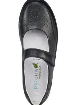 Waldläufer, bequeme Damen-Slipper, Weite H, mit herausnehmbarem Fußbett