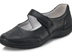 Waldläufer, bequeme Damen-Slipper, Weite H, mit herausnehmbarem Fußbett