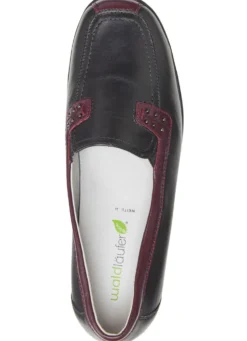 Waldläufer, bequeme Damen-Slipper, Weite H, mit herausnehmbarem Fußbett