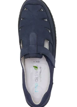Waldläufer, bequeme Damen-Slipper, Weite H, mit herausnehmbarem Fußbett