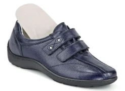 Waldläufer, bequeme Damen-Slipper, Weite H, mit herausnehmbarem Fußbett