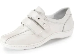 Waldläufer, bequeme Damen-Slipper, Weite H, mit herausnehmbarem Fußbett
