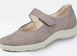 Waldläufer, bequeme Damen-Slipper, Weite H, mit herausnehmbarem Fußbett