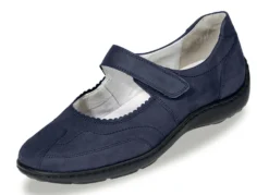 Waldläufer, bequeme Damen-Slipper, Weite H, mit herausnehmbarem Fußbett