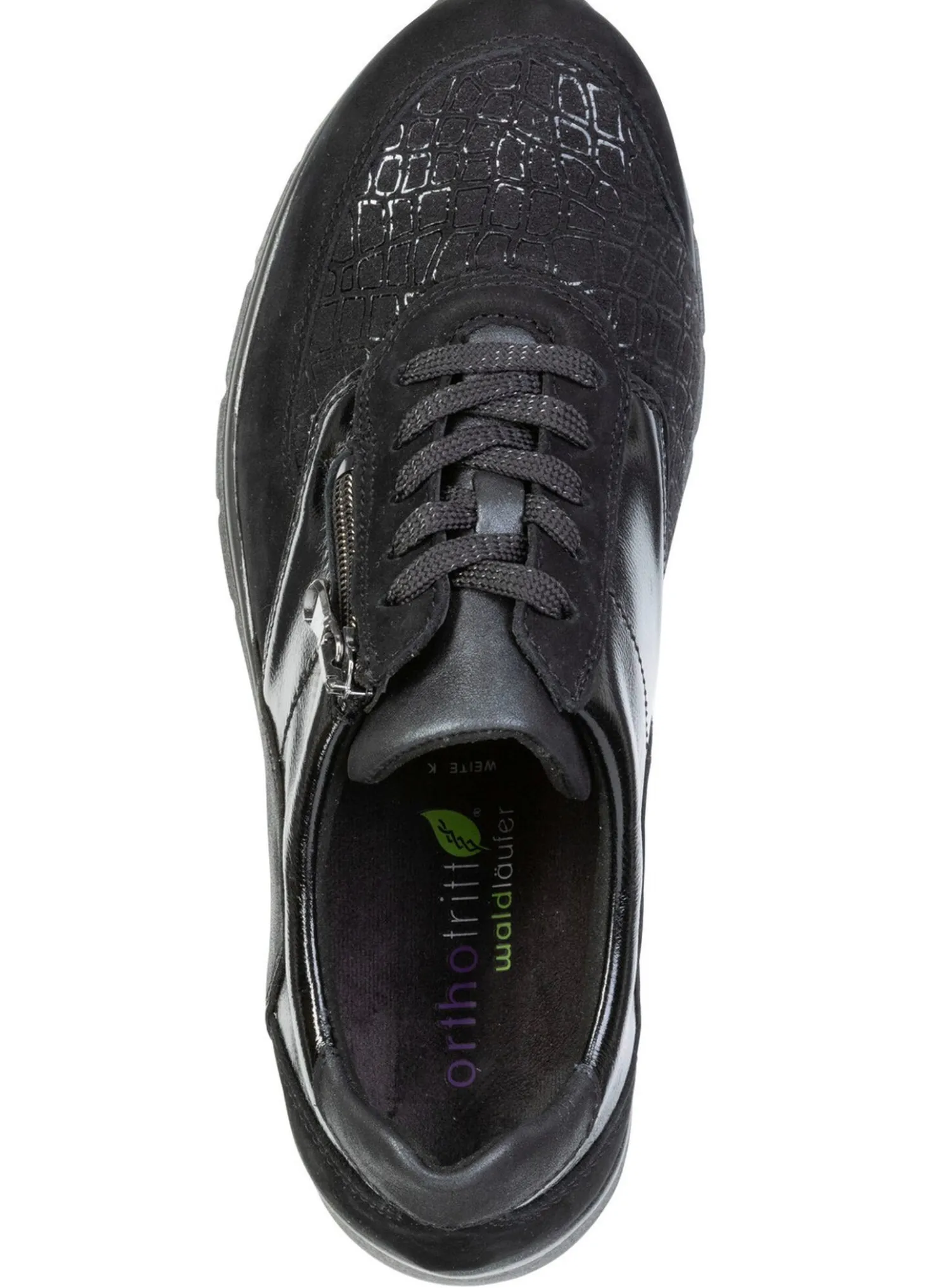 Waldläufer, bequeme Damen-Sneaker, Weite K, mit herausnehmbarem Fußbett