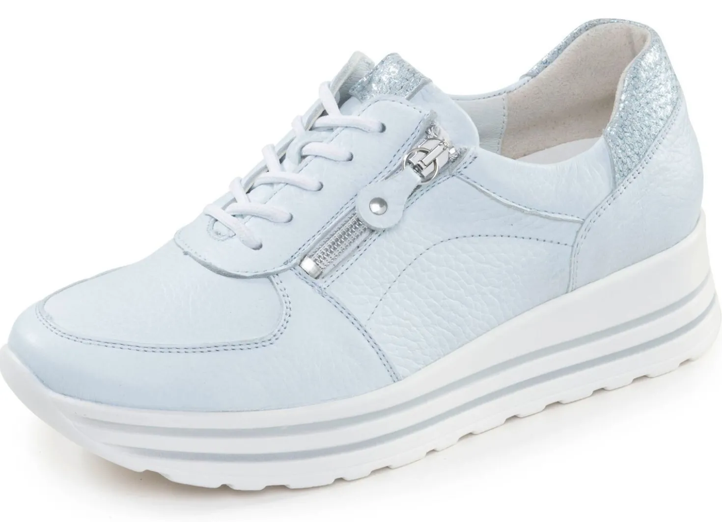 Waldläufer, bequeme Damen-Sneaker, Weite H, mit herausnehmbarem Fußbett