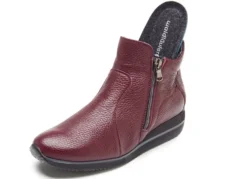 Waldläufer, bequeme Damen-Stiefeletten, Weite H, aus Hirschleder