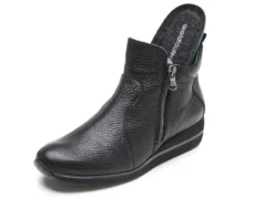 Waldläufer, bequeme Damen-Stiefeletten, Weite H, aus Hirschleder