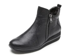 Waldläufer, bequeme Damen-Stiefeletten, Weite H, aus Hirschleder