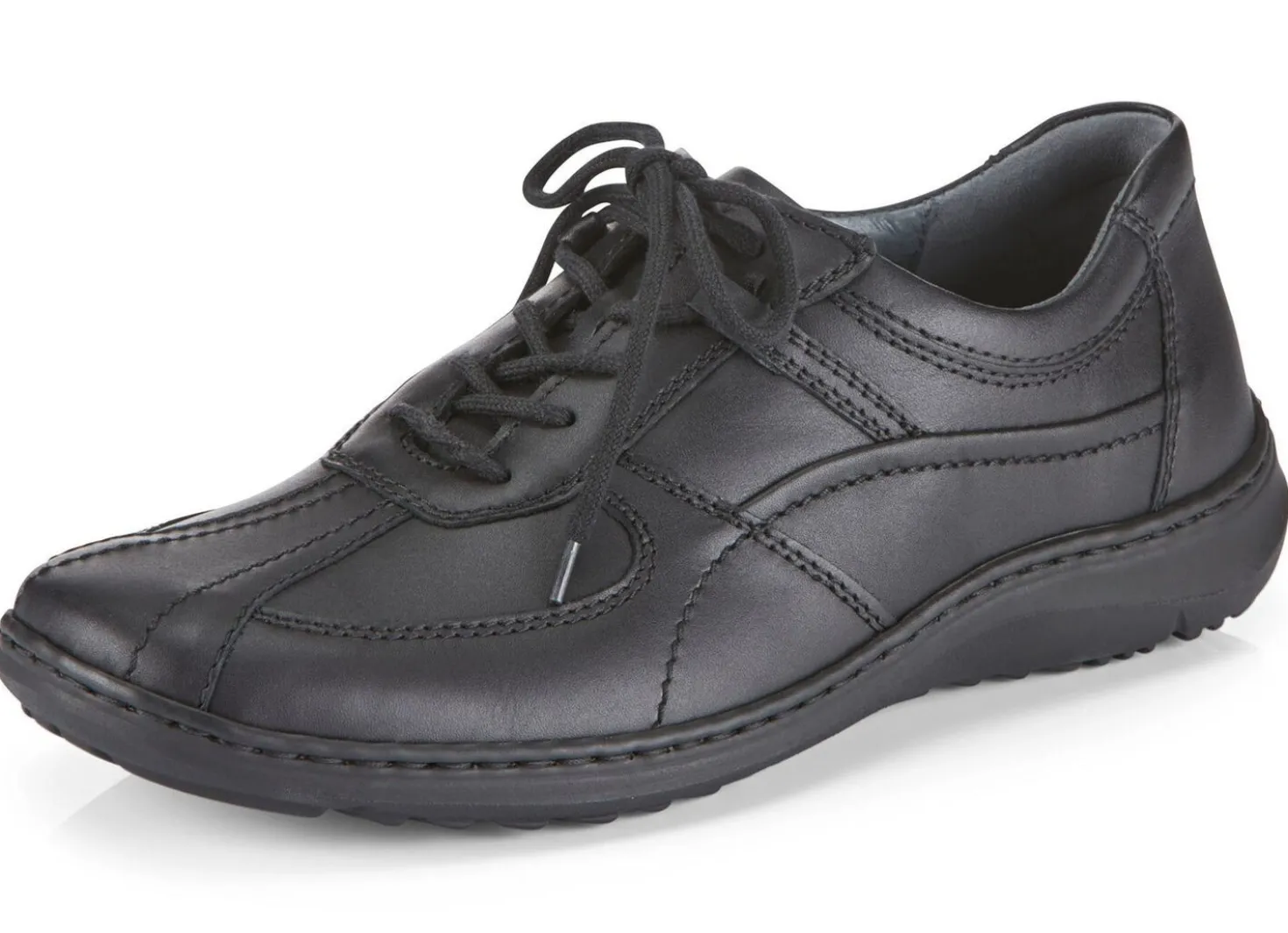 Waldläufer, bequeme Herren-Schnürschuhe, Weite H, mit herausnehmbarem Fußbett