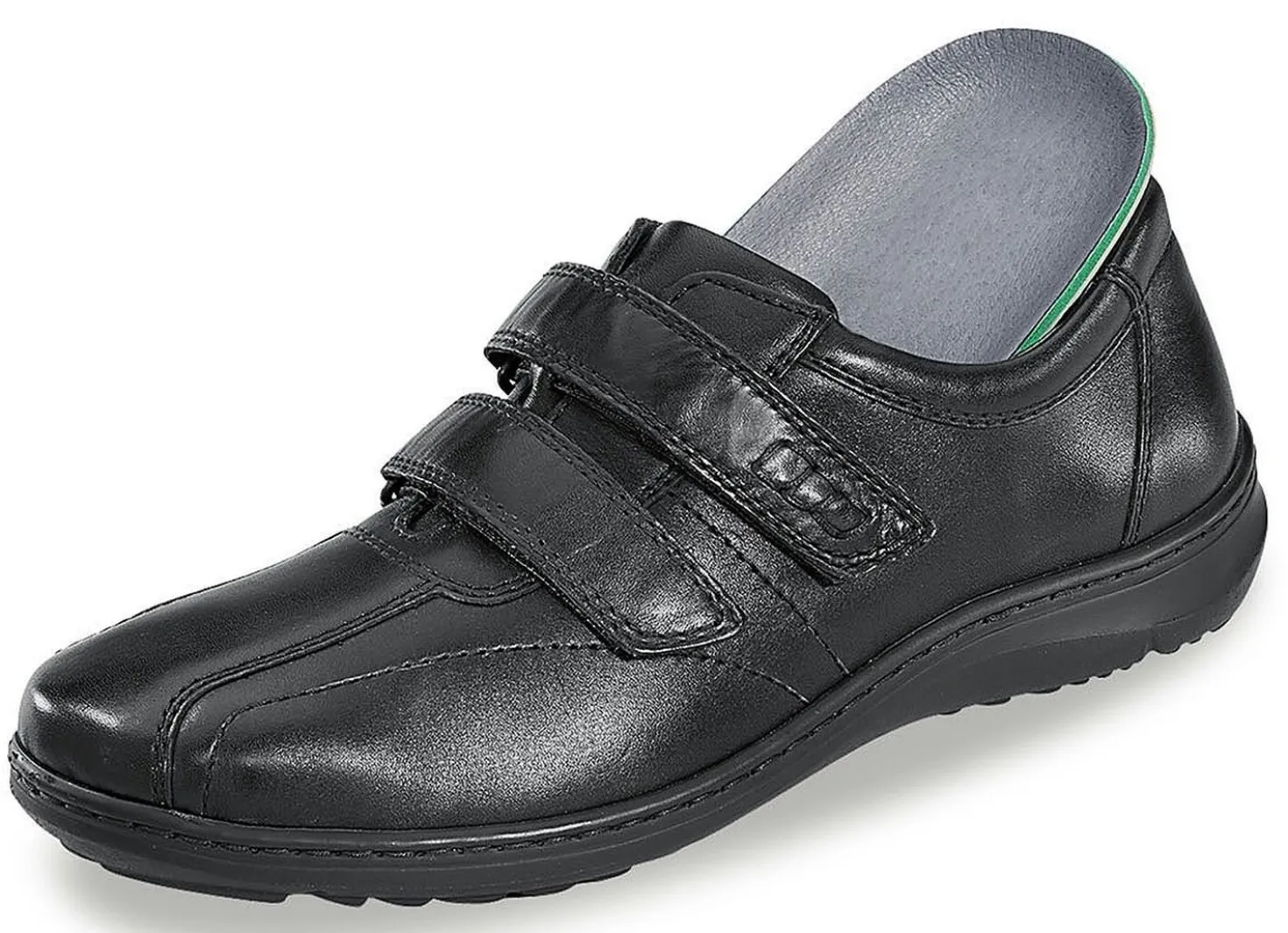 Waldläufer, bequeme Herren-Slipper, Weite H, mit herausnehmbarem Fußbett