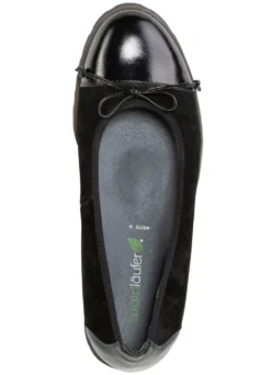 Waldläufer, elegante Damen-Ballerinas, Weite H, mit herausnehmbarem Fußbett