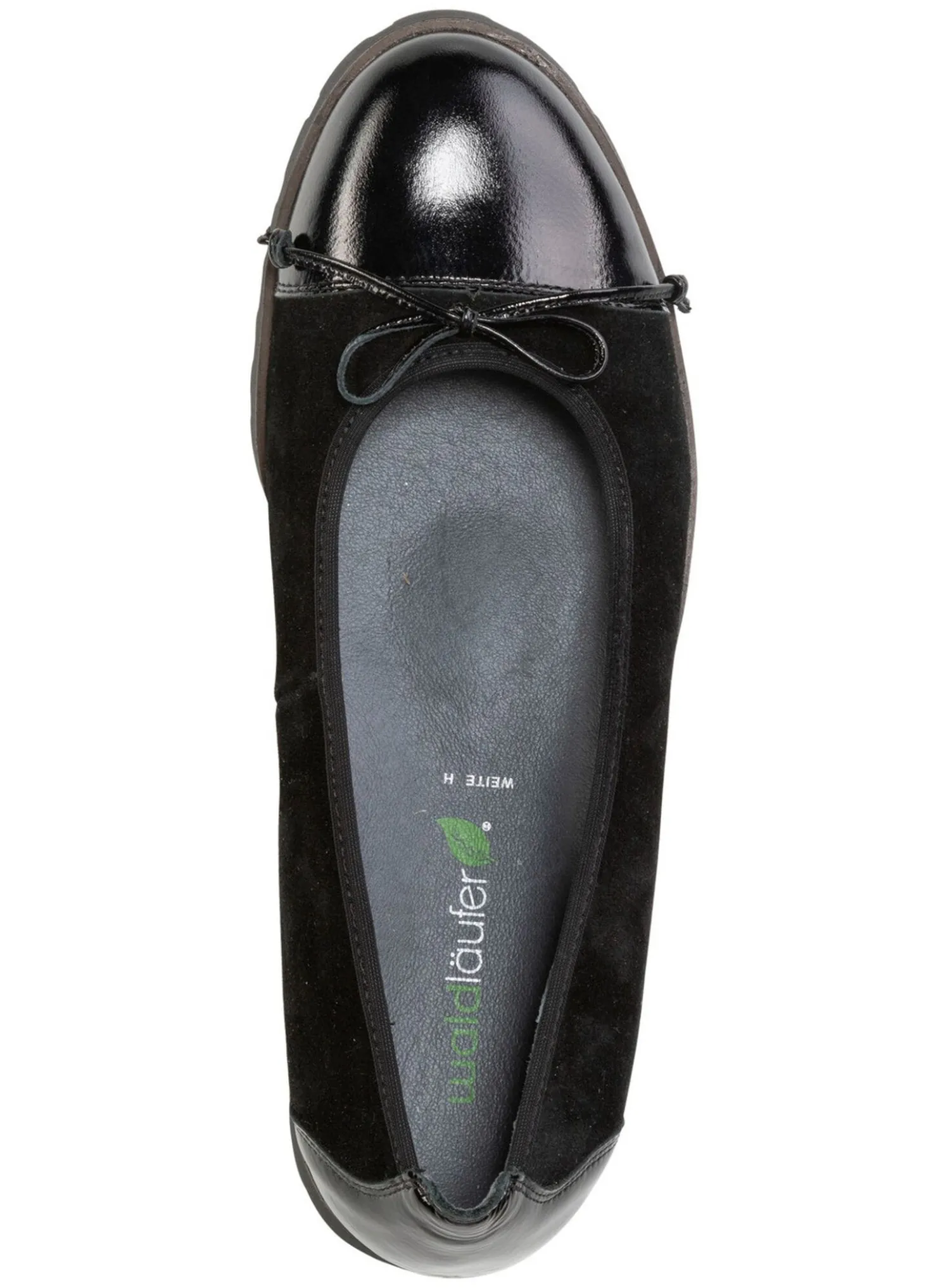 Waldläufer, elegante Damen-Ballerinas, Weite H, mit herausnehmbarem Fußbett