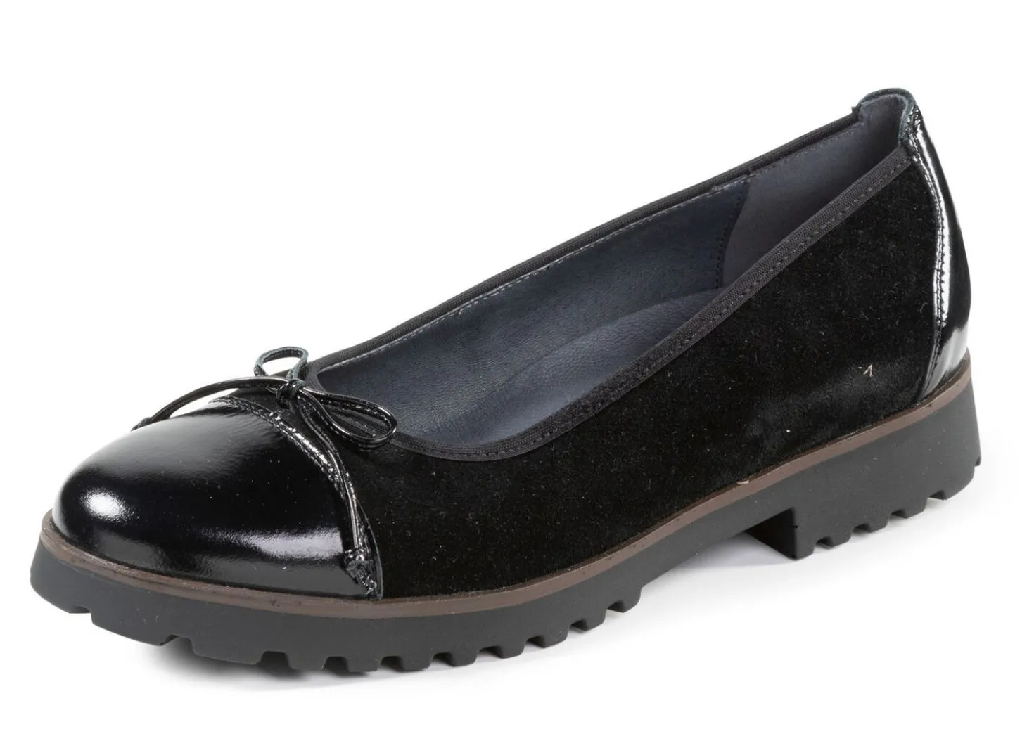 Waldläufer, elegante Damen-Ballerinas, Weite H, mit herausnehmbarem Fußbett