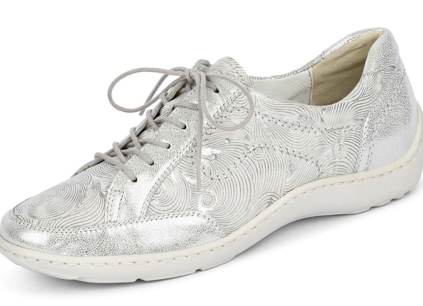Waldläufer, elegante Damen-Schnürschuhe, Weite H, mit herausnehmbarem Fußbett