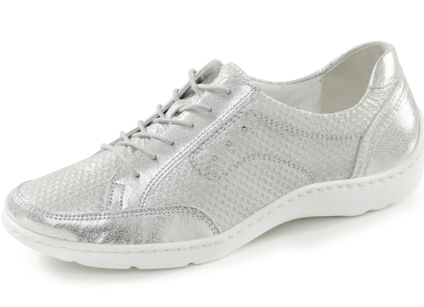 Waldläufer, elegante Damen-Schnürschuhe, Weite H, mit herausnehmbarem Fußbett