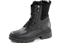 Waldläufer, gefütterte Damen-Stiefeletten, Winterschuhe, Weite H, mit Lammfell