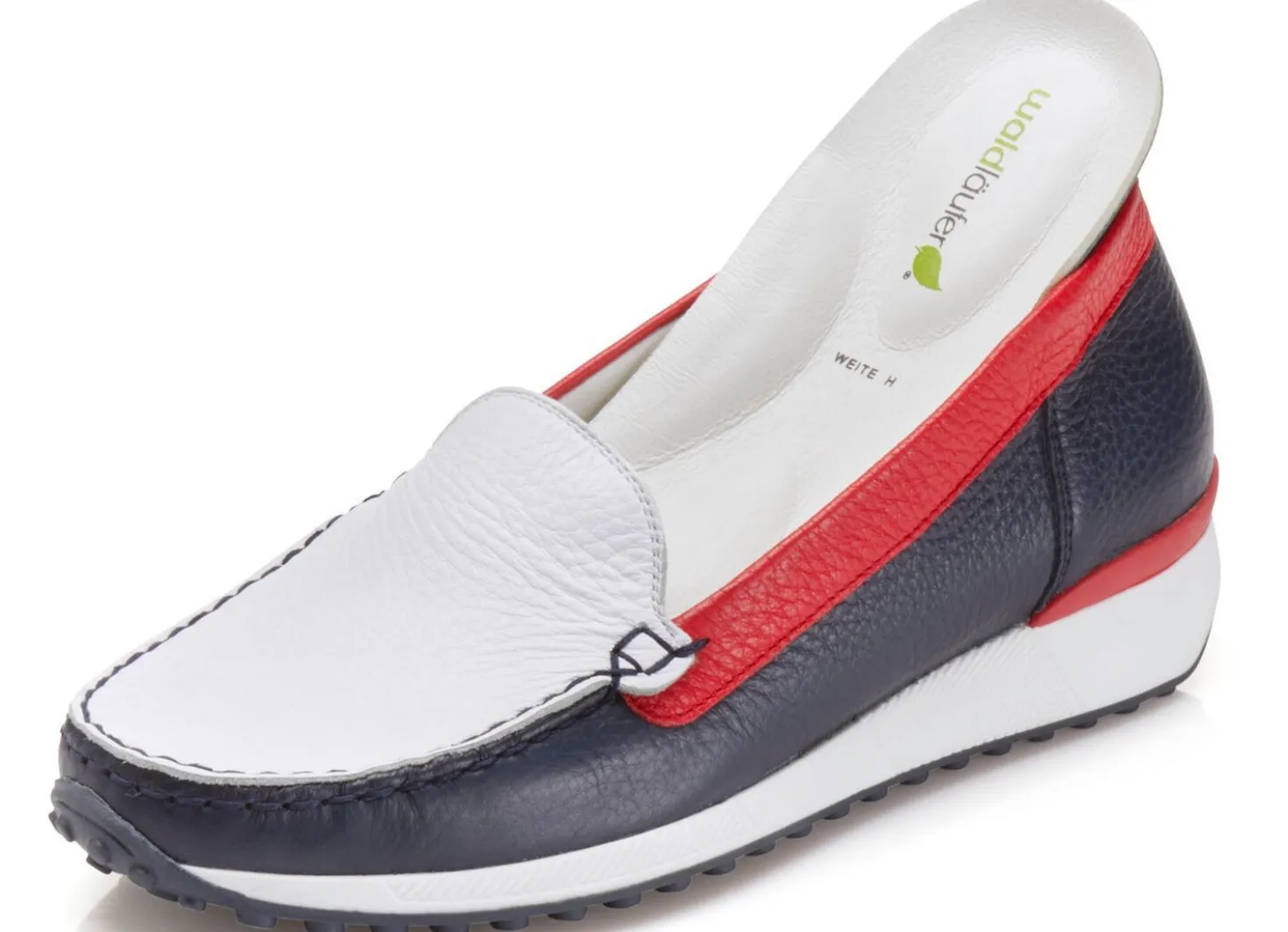 Waldläufer, klassische Damen-Slipper, Weite H, mit herausnehmbarem Fußbett
