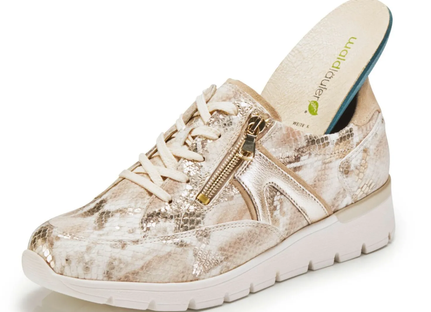 Waldläufer Schnürschuh aus interessantem Materialmix
