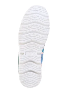 Waldläufer Slipper aus beschichtetem, floral bedrucktem Textilmaterial