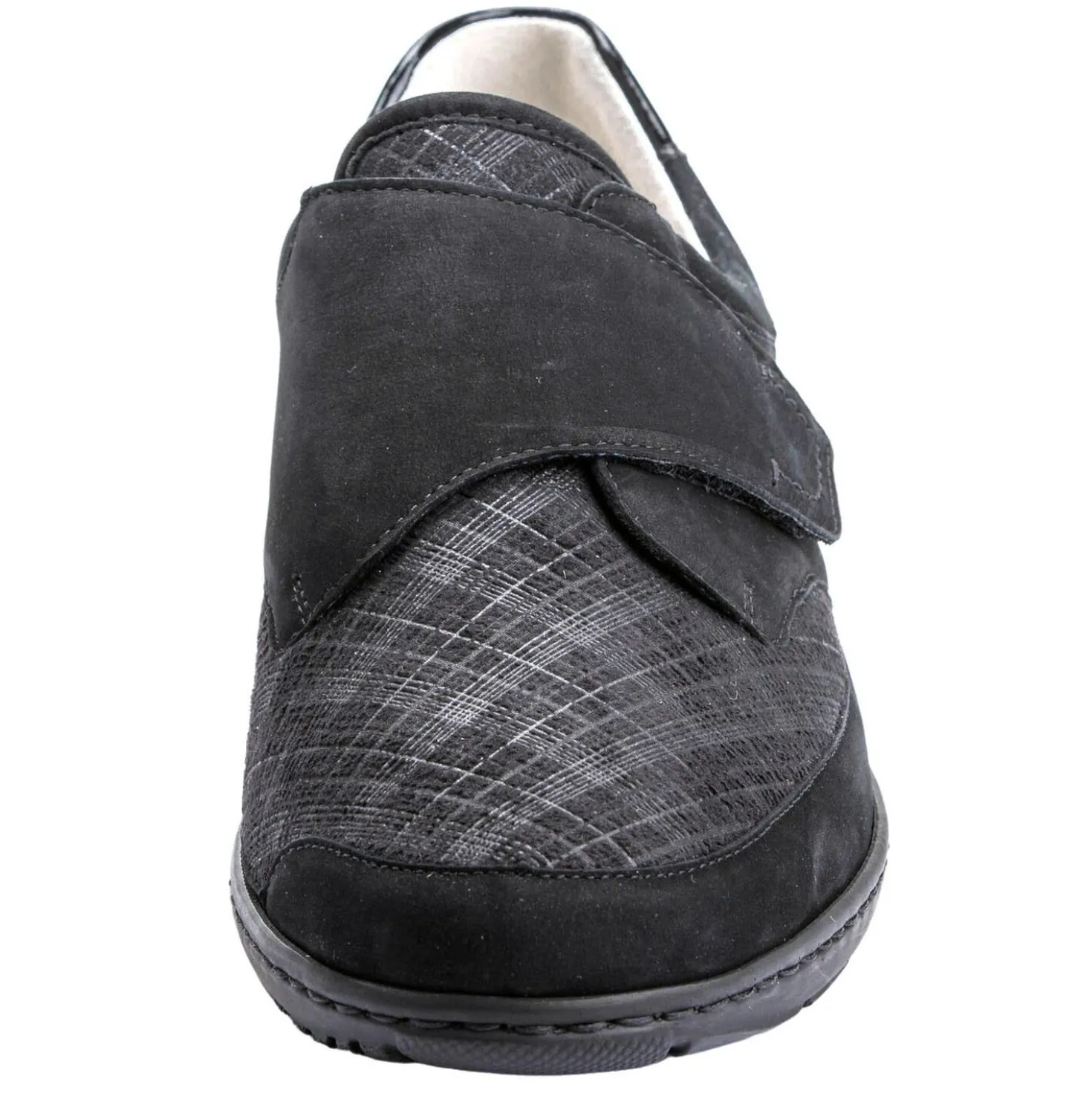 Waldläufer Slipper mit Stretchmaterial im Ballenbereich