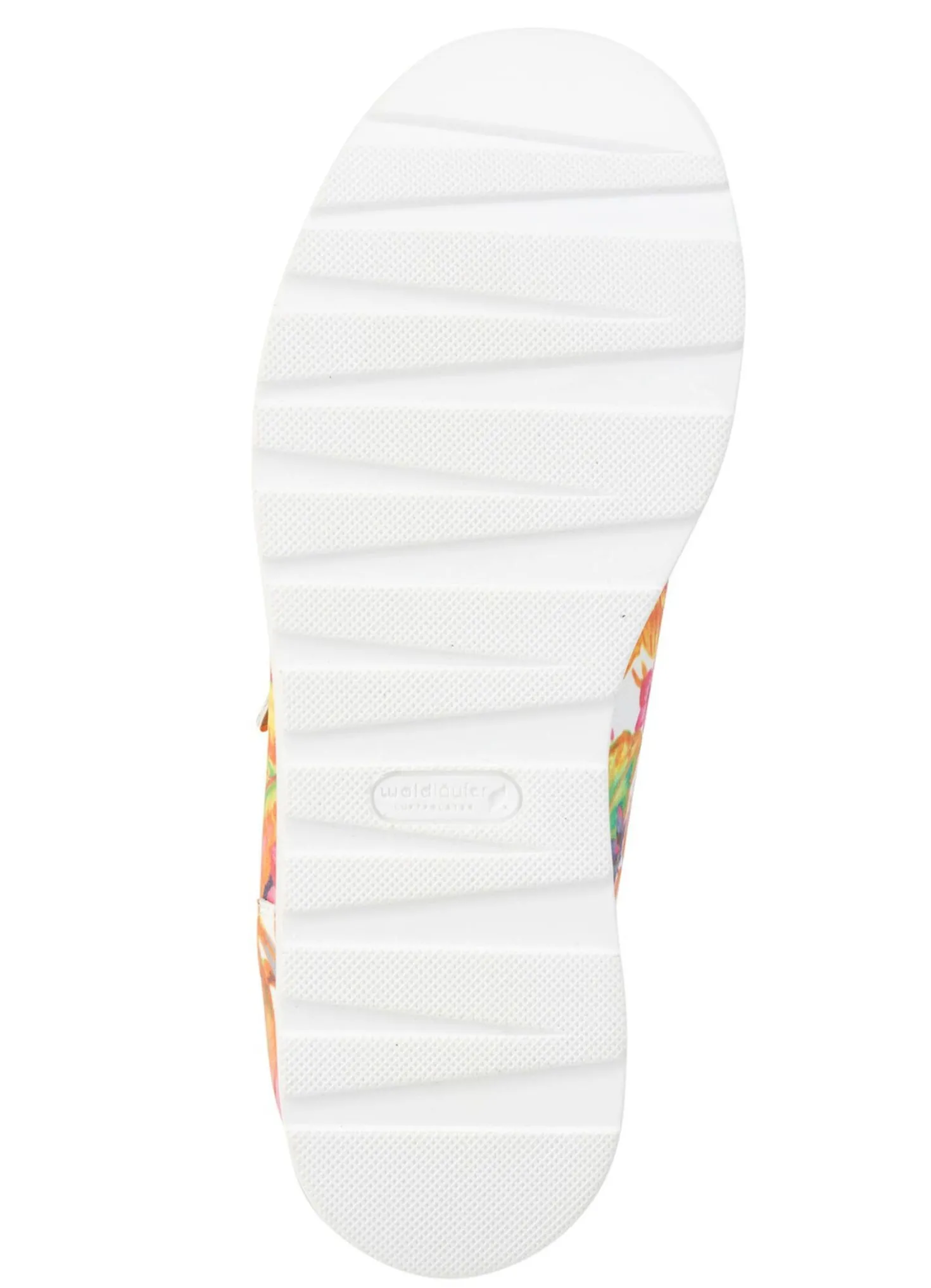 Waldläufer Sneaker aus beschichtetem, floral bedrucktem Textilmaterial