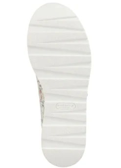 Waldläufer Sneaker aus floral bedrucktem Nubukleder