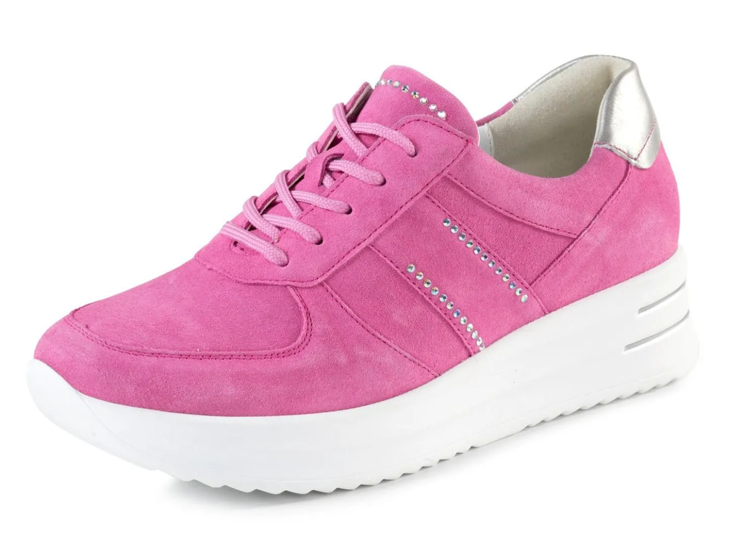 Waldläufer Sneaker mit Glitzersteinchen