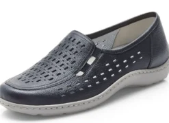 Waldläufer, sommerliche Damen-Slipper, Weite H, mit herausnehmbarem Fußbett