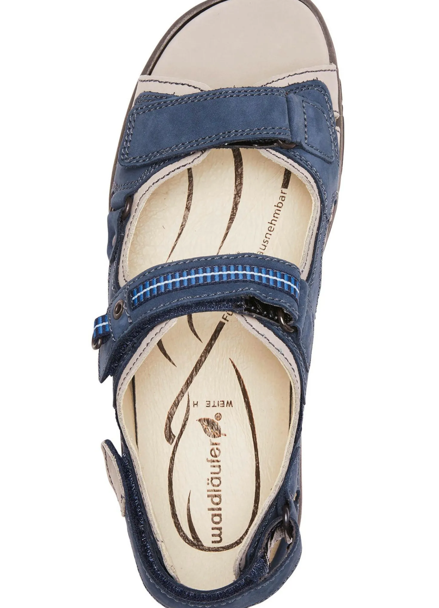 Waldläufer, sportliche Damen-Sandalen, Weite H, mit herausnehmbarem Fußbett