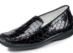 Waldläufer, stilvolle Damen-Slipper, Weite H, mit herausnehmbarem Fußbett