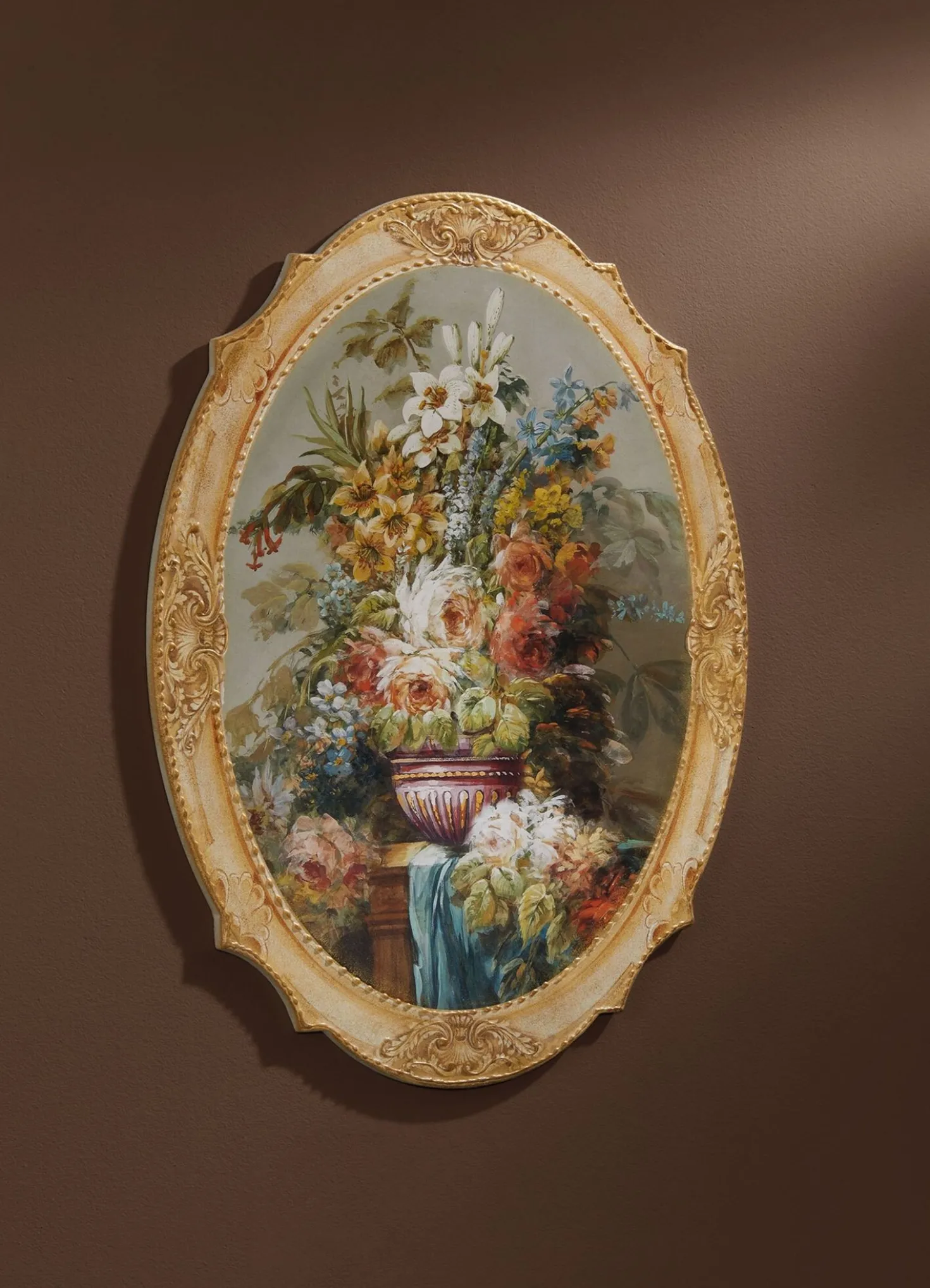 Wandbild mit buntem Blumenstrauß