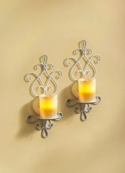 Wandkerzenhalter mit LEDKerzen