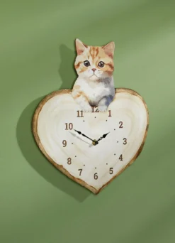 Wanduhr Katze