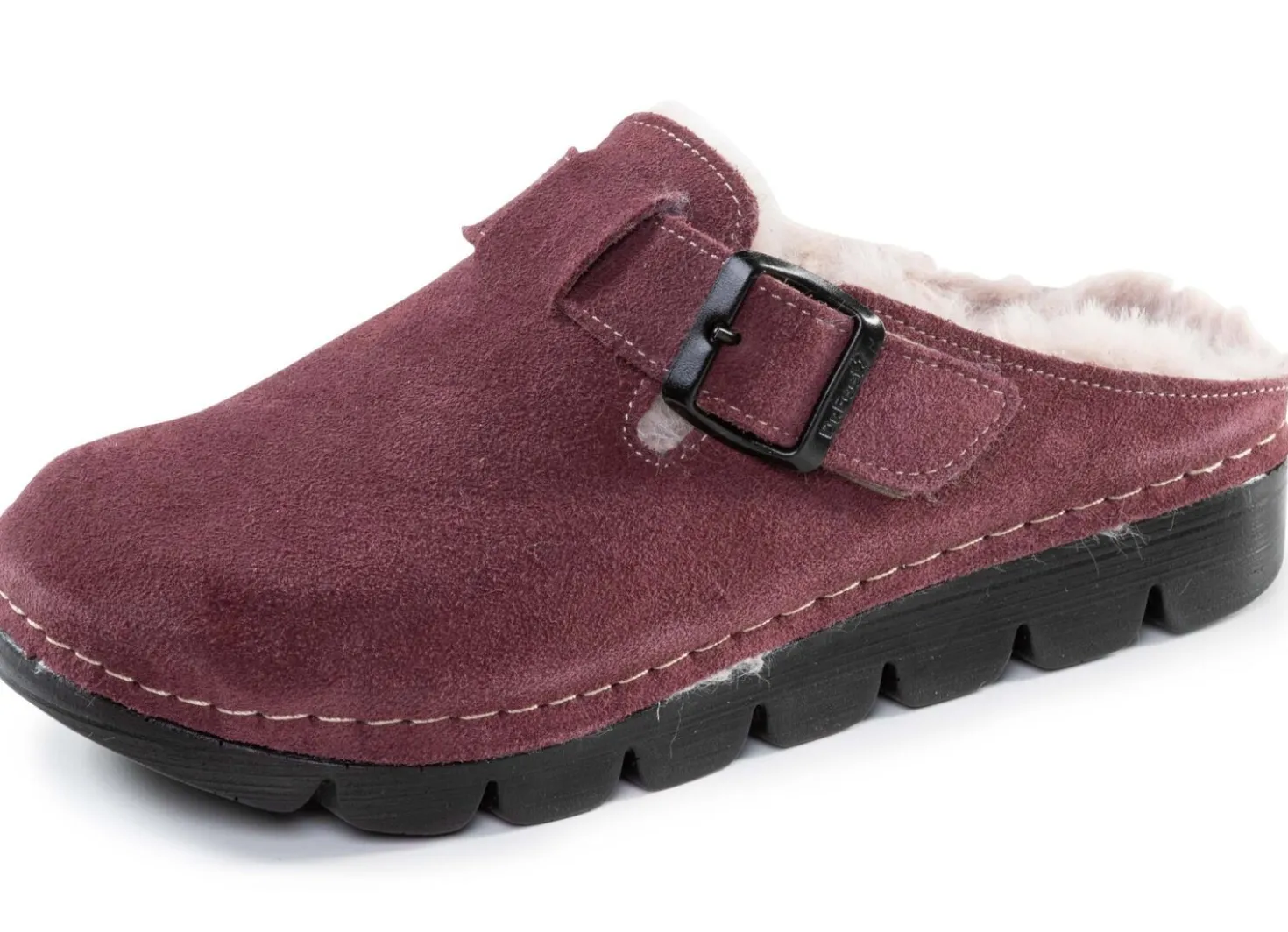 Warme Damen-Clogs, Weite G, mit Plüschfutter