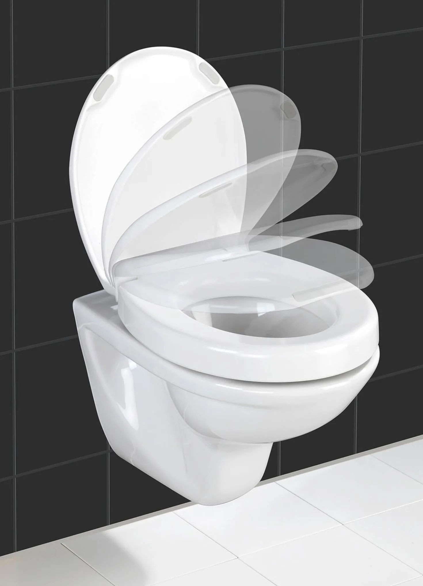 WC-Sitz mit Sitzflächenerhöhung