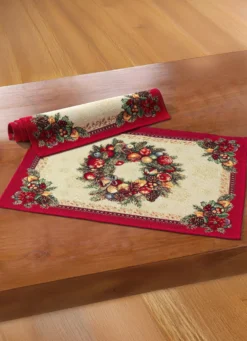 Weihnachtliche Tisch- und Raumdekoration in Gobelin-Qualität