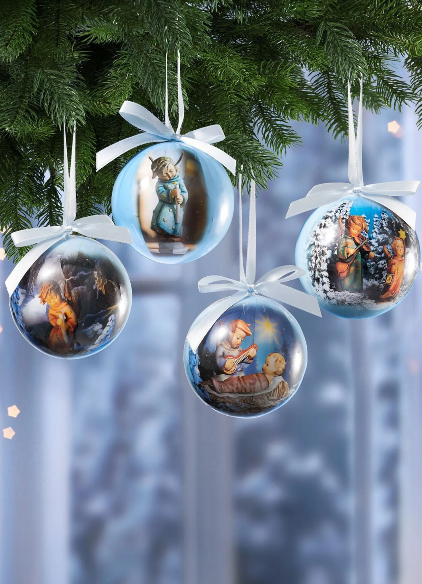 Weihnachtsbaumkugeln im 4er-Set