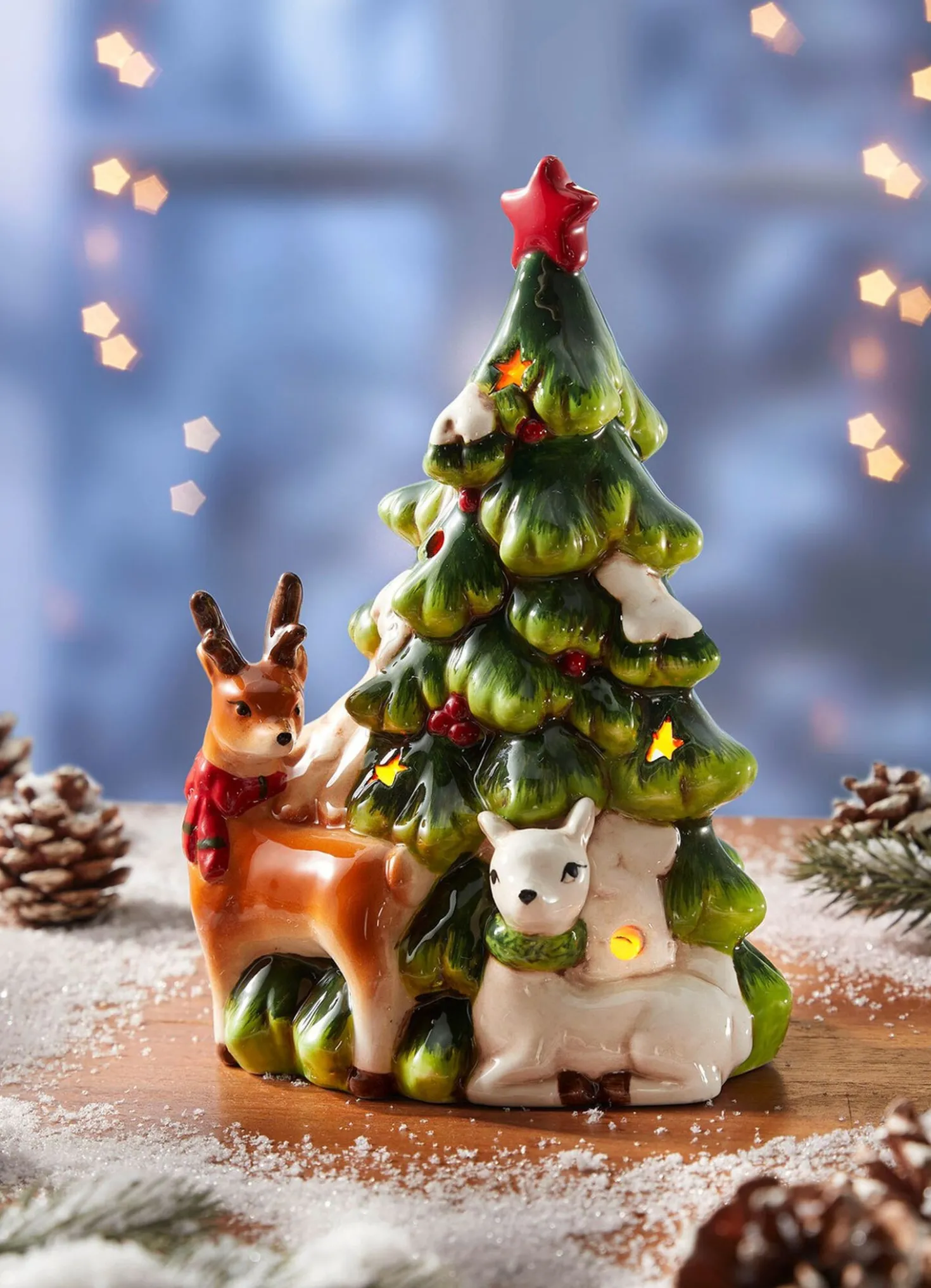Weihnachtsbaum mit Rehen